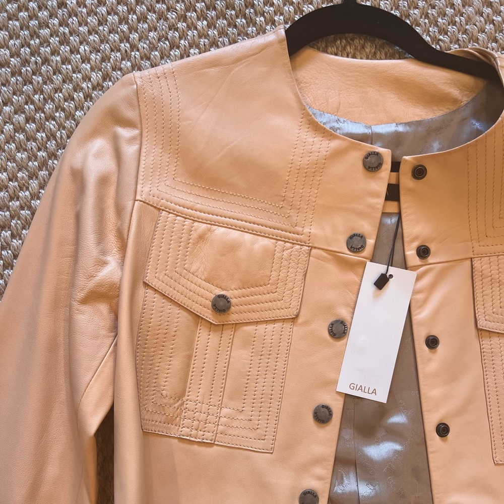 Real leather new jacket